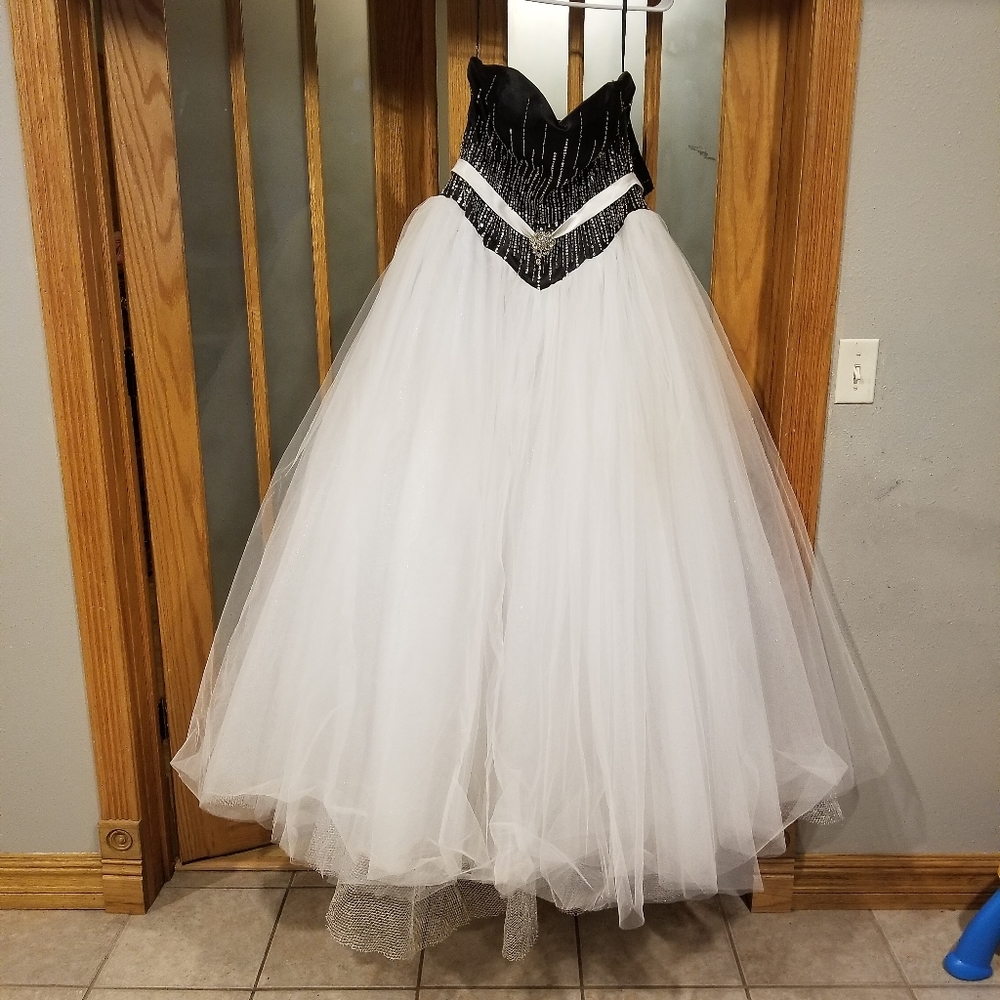 Black and White Ball Gown
